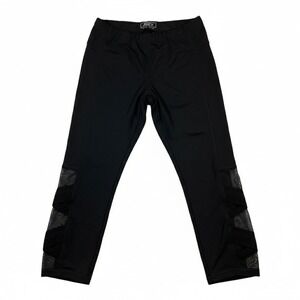 JGX Performance Black Yoga Pants Leggings Pockets Pull On Women's Size Large